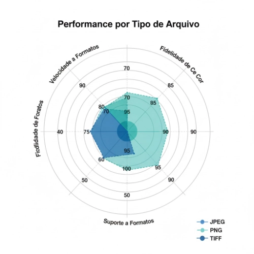 Gráfico de performance comparativo: Tempo de execução, Facilidade de uso e Custo do removedor de marca da agua.